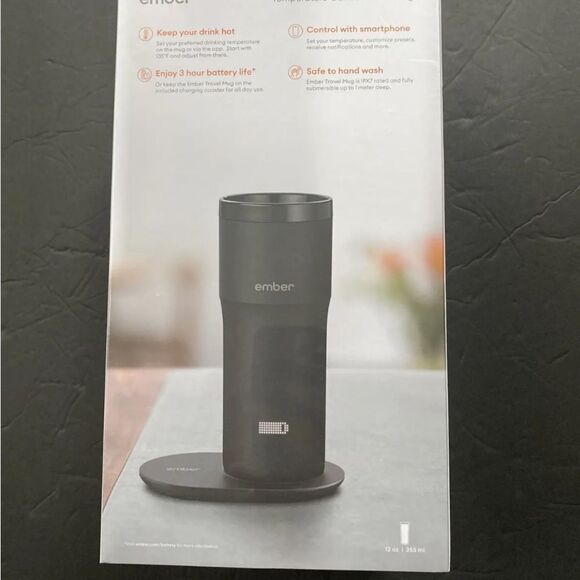 Ember Mug² TM191200US 12oz Temperature Control Smart Travel Black New - Picture 4 of 7